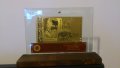 Подаръци 50 лева златни банкноти в стъклена поставка+сертификат, снимка 7