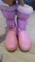 Розови детски ботуши апрески с пух с лека забележка, снимка 2