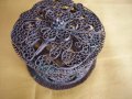 Филигранна сребърна старинна кутийка за бижута., снимка 2