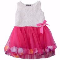 детска рокля перли-листа 10 розова;. , снимка 2 - Бебешки рокли - 16999426
