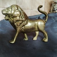 бронзова статуетка-лъв, снимка 1 - Антикварни и старинни предмети - 25980104