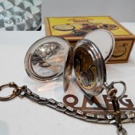 Джобен часовник OMEGA - сребро,ниело ОМЕГА, снимка 7 - Джобни - 16453348