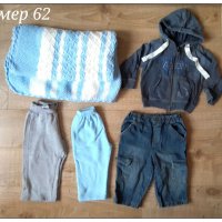 Лот дрешки +плетена пелена, размер 62 см., снимка 1 - Комплекти за бебе - 24985558