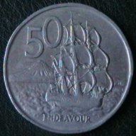 50 цента 1967, Нова Зеландия, снимка 1 - Нумизматика и бонистика - 16040422