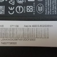 Acer Aspire 4920, снимка 3 - Лаптопи за дома - 21640239