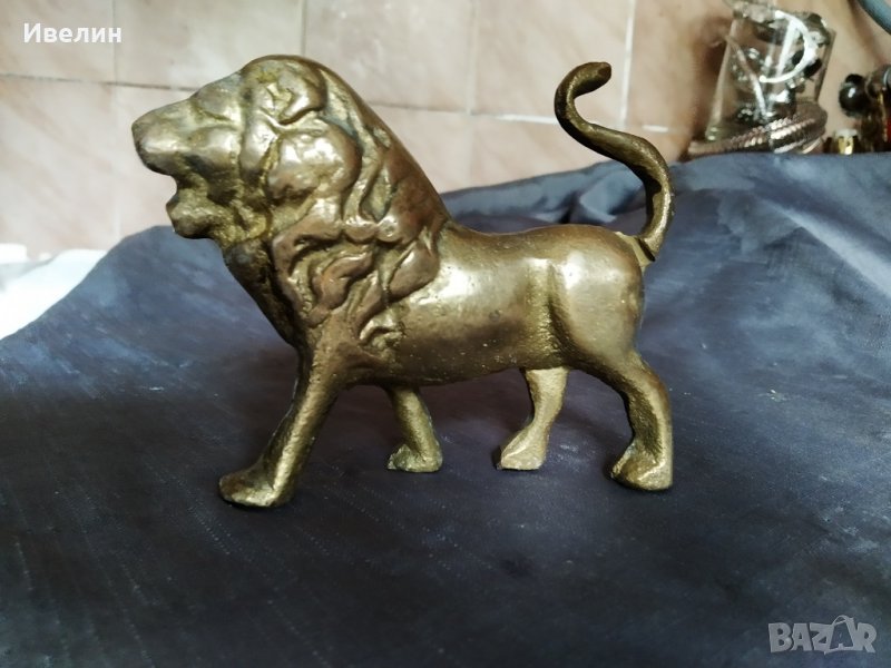 бронзова статуетка-лъв, снимка 1