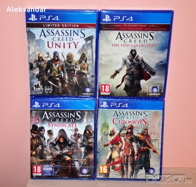 Нови ps4 Assassins Creed Unity Syndicate Ezio Collection Chroniclesпс4, снимка 1