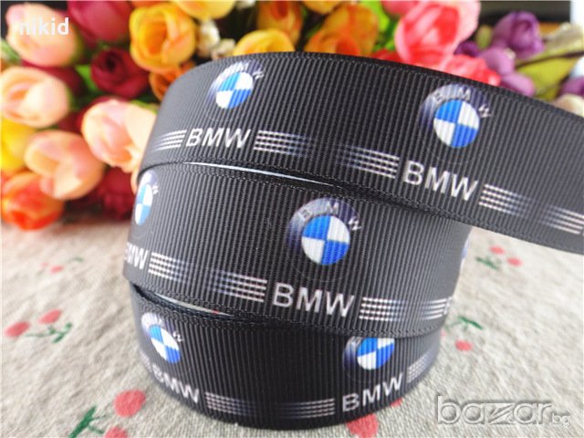 етикети BMW БМВ  черна лента ширит марка лого, снимка 1