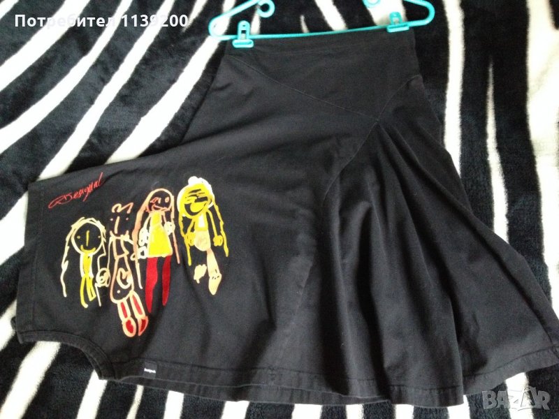 Черна пола Desigual S асиметрична, снимка 1