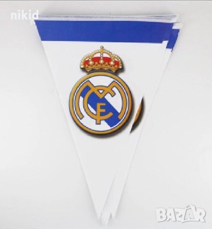 real madrid Реал Мадрид шампионска лига футболни Парти Гирлянд Знаменца Флаг Банер, снимка 1
