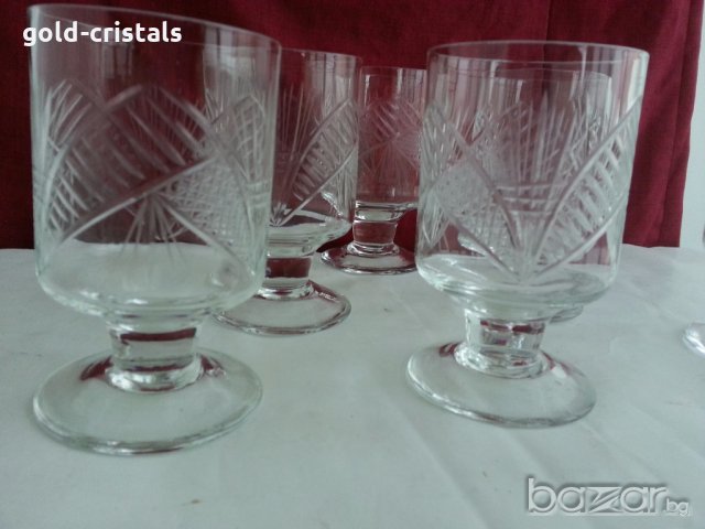 сервиз кристални чаши , снимка 5 - Антикварни и старинни предмети - 20122827