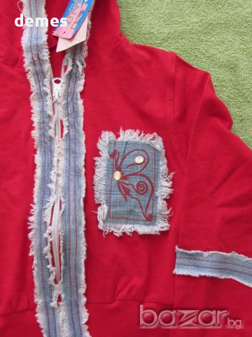 Спортен комплект от червен суичър и панталон, нов, размер 116, снимка 2 - Детски комплекти - 17861153