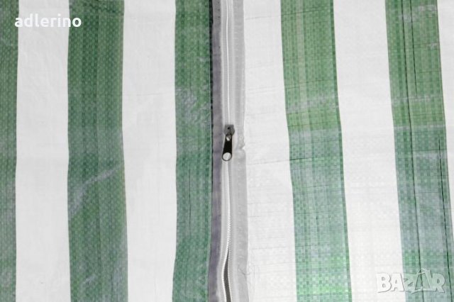  Градински павилион 3 х 3 метра, градинска шатра, шатра с 4 страници, зелено райе , снимка 3 - Градински мебели, декорация  - 24784947