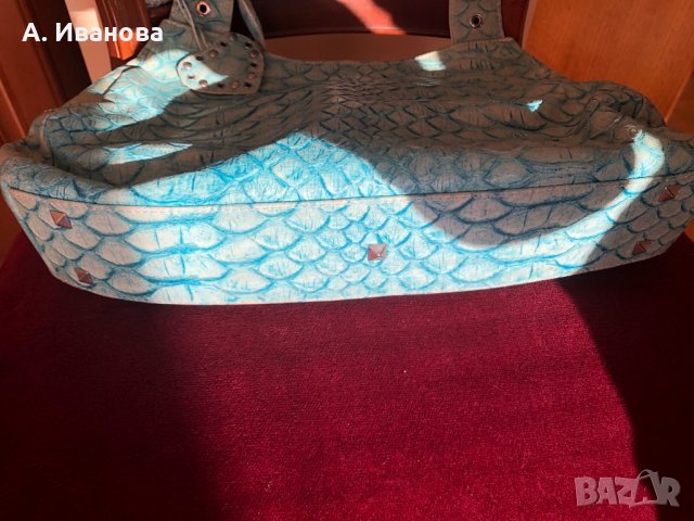 Дамска чанта естествена кожа, снимка 4 - Чанти - 24575424