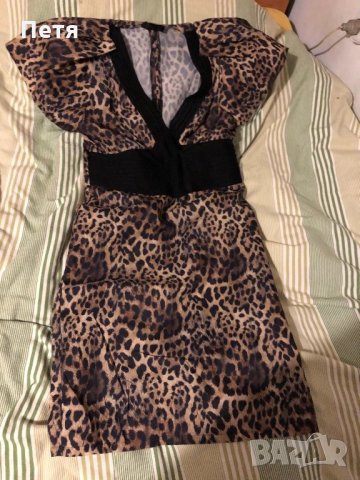 Дамска леопардова рокля, снимка 1 - Рокли - 24808670
