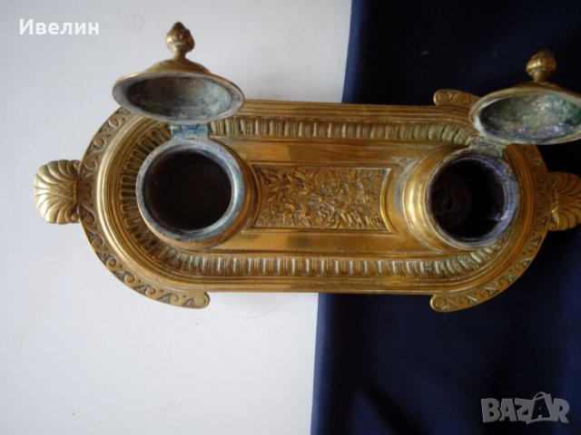 стара бронзова мастилница , снимка 4 - Антикварни и старинни предмети - 22755914