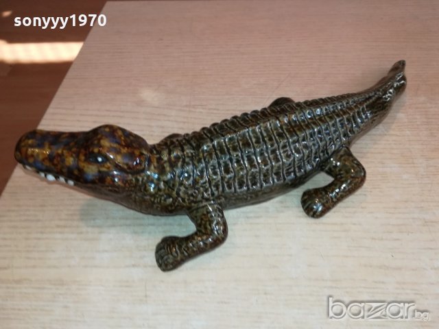 крокодил-керамика-порцелан-36х12х9см, снимка 6 - Колекции - 20634702