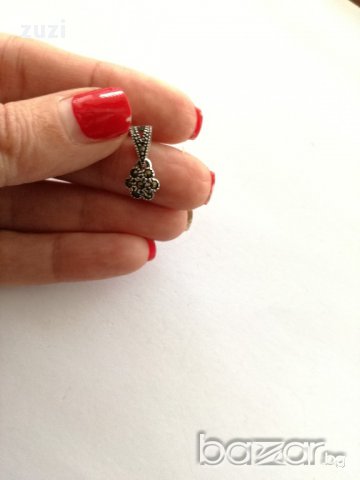  Сребърна висулка с  марказит - сребро проба 925