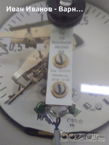 Немски Електроконтактен манометър ф.160 ( 0 - 25 атм.) GDR - 220V прав/пром.30W, снимка 3 - Резервни части за машини - 20558869