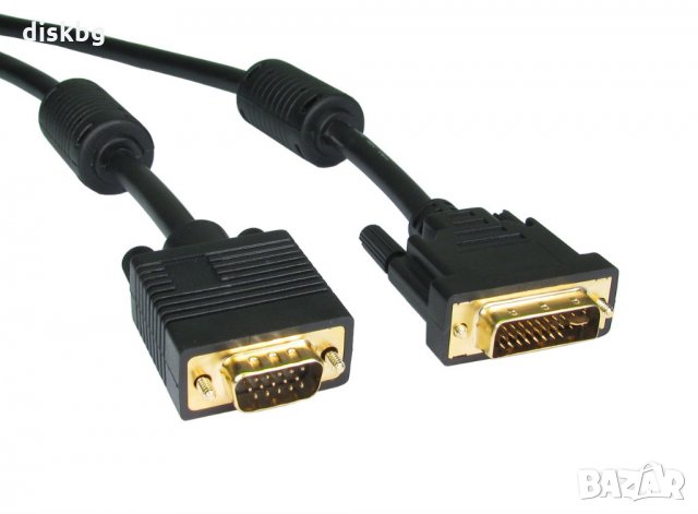 Нов кабел VGA на DVI, 1.5 метра - видео кабели
