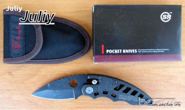 Малко сгъваемо ножче с оригинален дизайн и механизъм - SR217 / SR218, снимка 6 - Ножове - 14123906