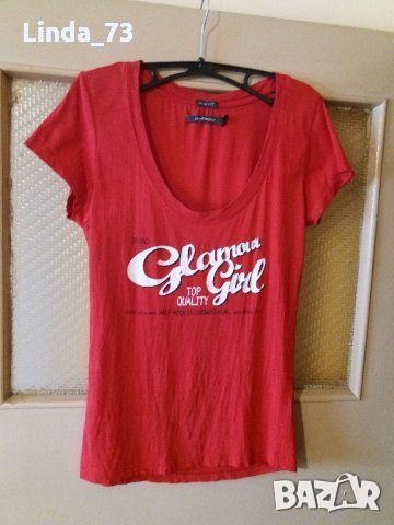Дам.тениска-"BLENDY"-slim fit-/памук/-червена. Закупена от Италия.