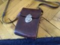 Чанта за през рамо естествена кожа 170х105 х70мм-за мобилен и друго, снимка 2