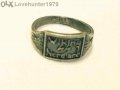 Сребърен пръстен на германската SS дивизия Викинг, снимка 1