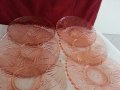   стъклени чинии цветно розово стъкло , снимка 2