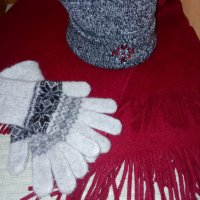 Детска шапка, шал и ръкавици, снимка 3 - Шапки, шалове и ръкавици - 23936679