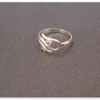 Нежен сребърен пръстен R013, снимка 4 - Пръстени - 20275803