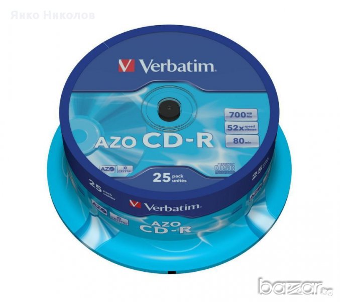 CD-R Verbatim, AZO, 700 MB - празни дискове , снимка 1