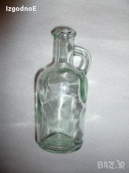 Стъклено шише с дръжка, дамаджана, снимка 1