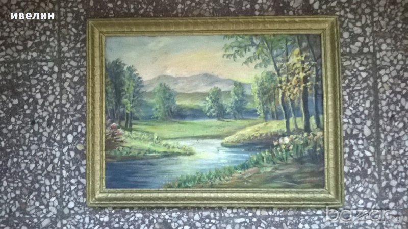 стара картина-пейзаж, снимка 1