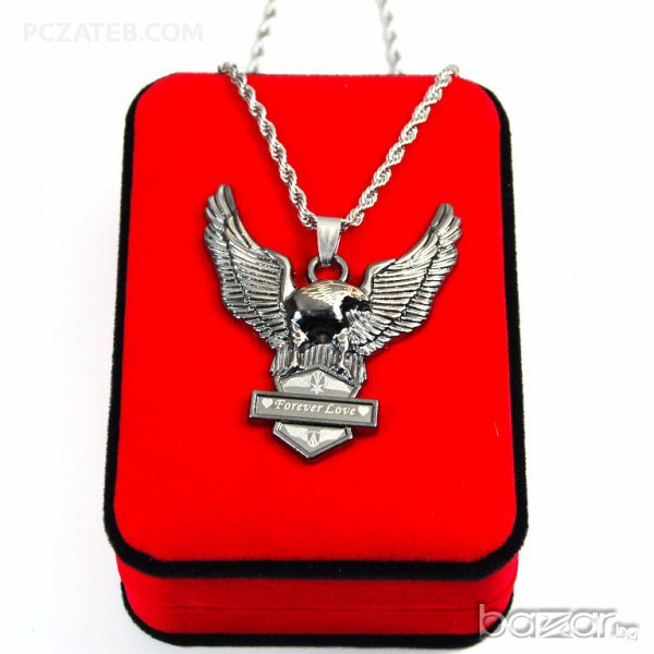 Метален медальон с ланец от медицинска стомана 4, снимка 1