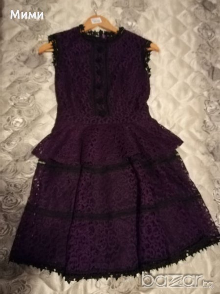 Лилава рокля дантела, реплика на Dolche&Gabanna, снимка 1