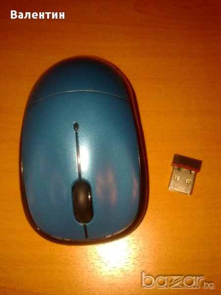 Чисто Нова Синя Безжична Мишка, снимка 1