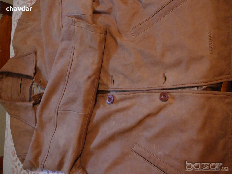Продавам оригинално кожено яке CHEVIREX , снимка 1