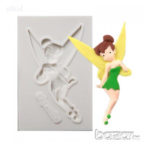 феята фея феичка от Зън зън камбанките Tinkerbell силиконов молд форма украса торта фондан , снимка 1 - Форми - 18161090