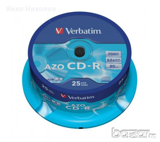 CD-R Verbatim, AZO, 700 MB - празни дискове 
