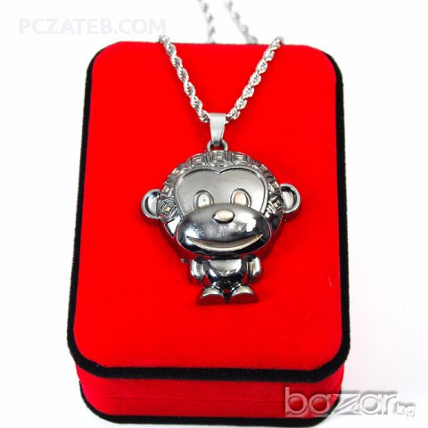 Метален медальон с ланец от медицинска стомана 5, снимка 1