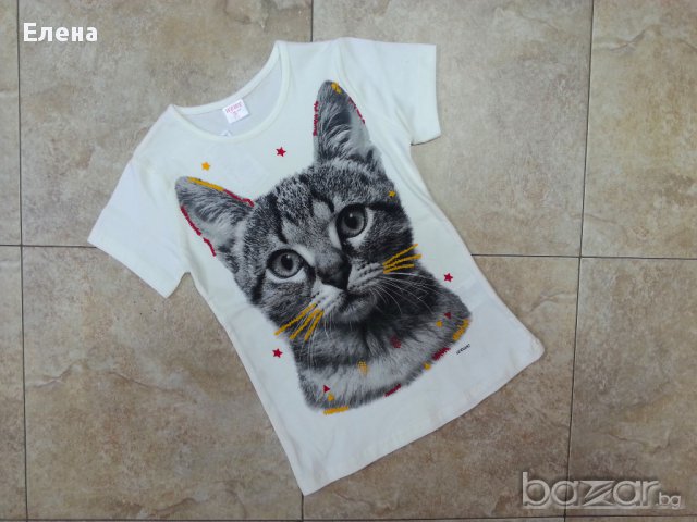 Тениска с коте №140см.