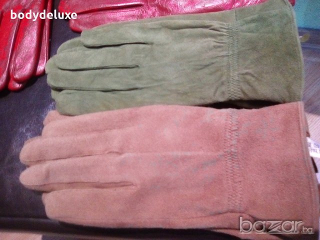 дамски ръкавици - естествена кожа и велур, снимка 3 - Шапки - 12100950