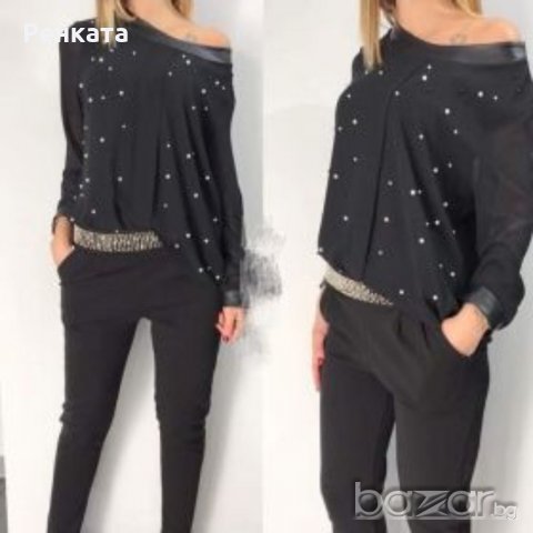 Дамска блуза с перлички