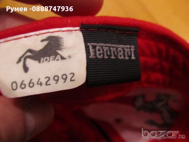 Оригинална червена шапка с черни линии  FERRARI , ферари . , снимка 5 - Шапки - 13777969