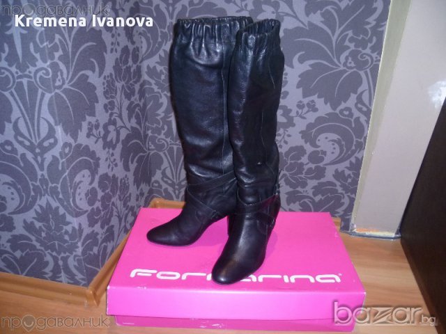 FORNARINA черни ботуши, ест. кожа изцяло, 39 номер