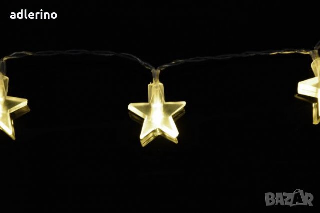 3 броя декоративна верига с 20 лед диода с мотиви Коледна звезда, Снежинка и Коледно дърво, батерии,, снимка 6 - Декорация за дома - 25043457