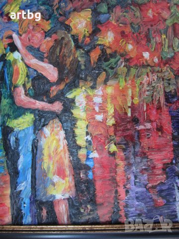 Автентична картина "Интимно", снимка 3 - Картини - 24709216