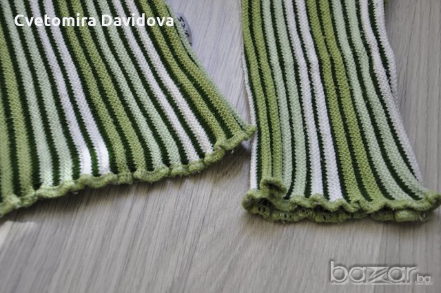 Блуза зелени раета, снимка 3 - Блузи с дълъг ръкав и пуловери - 20594026