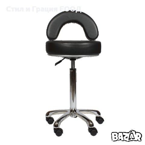 Козметичен/фризьорски стол - табуретка с облегалка Zen alto 49/62 см, снимка 3 - Друго оборудване - 24314742